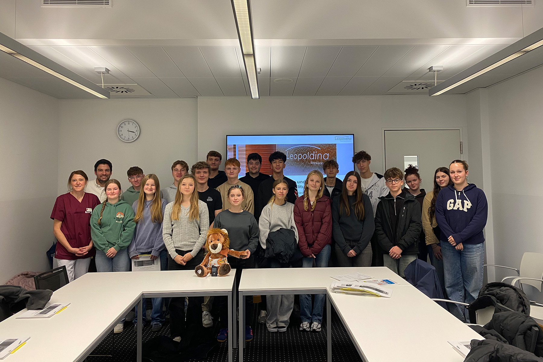 Gruppenfoto der Schulsanitäter bei der Diabetes-Infoveranstaltung 