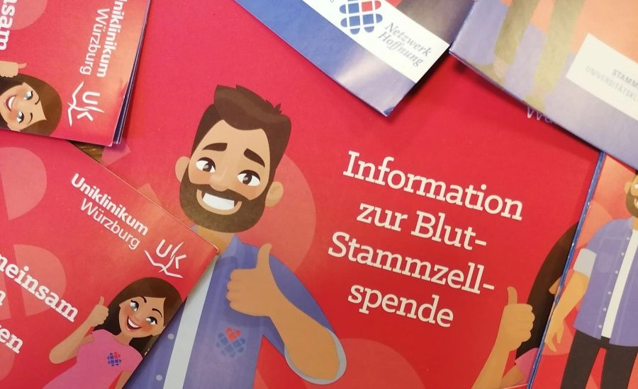 Infomaterial zum Thema Blut-Stammzellspende