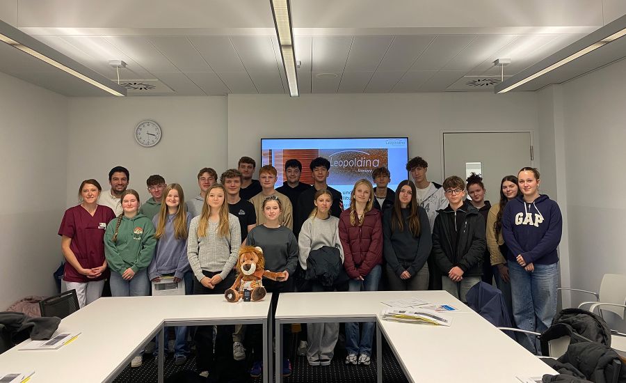 Gruppenfoto der Schulsanitäter bei der Diabetes-Infoveranstaltung