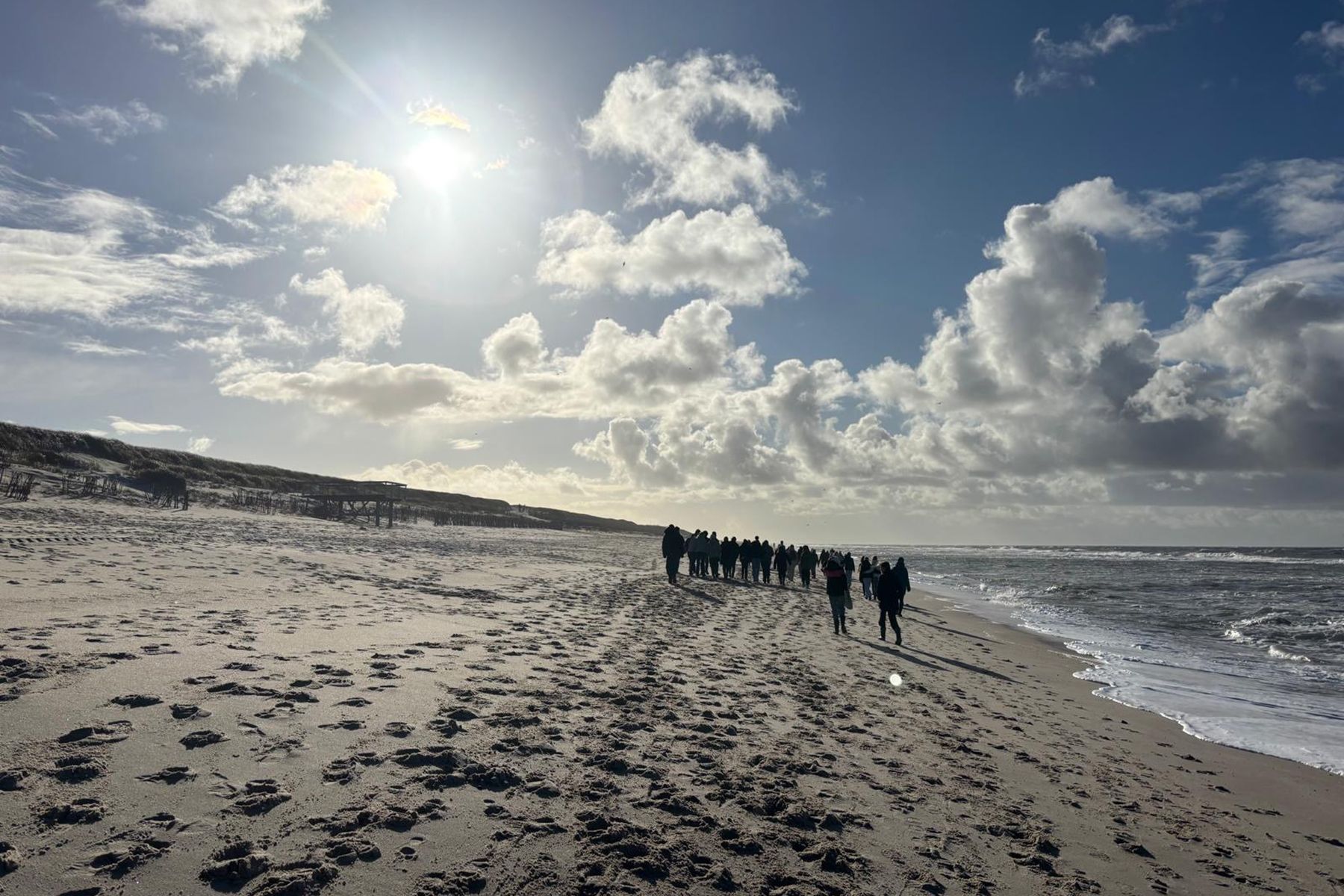 Strandspaziergang bei der Klassenfahrt auf Sylt